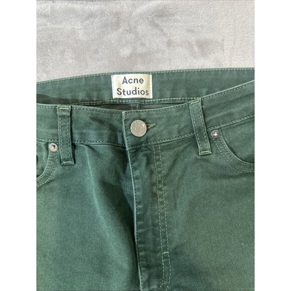 Acne Studios Flex Ups Forest Jeans Men’s 30x32 Green Slim Fit Stretch Denim - Picture 4 of 8